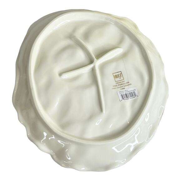 Mikasa Santas Cookie Plate 10" Christmas Holiday Porcelain Santa Face Gold Trim - Picture 3 of 10